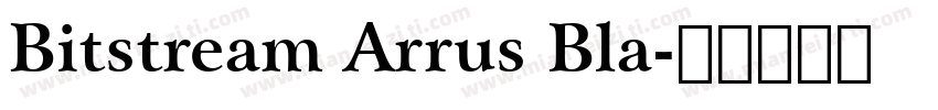 Bitstream Arrus Bla字体转换